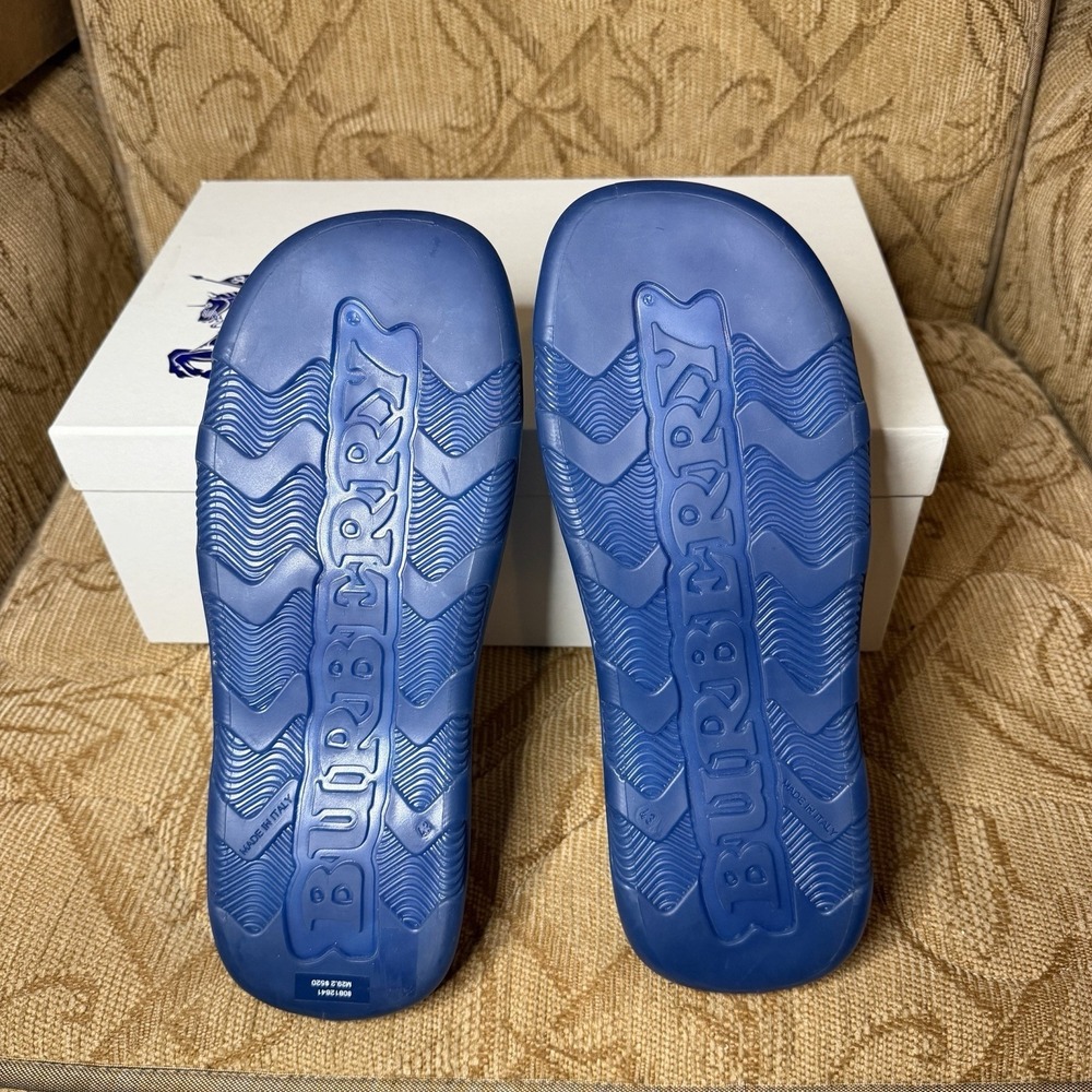 Burberry Men's "Stingray" Rubber Pool Slide Flip Flop Midnight Shoes US 8 EU 41 - Picture 8 of 9